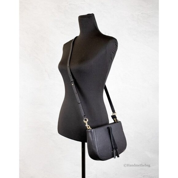 NEW Marc Jacobs Maverick Small Black Pebbled Leather Crossbody Bag Handbag Purse